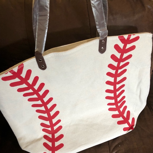 Handbags - ⚾️ NEW Baseball mom canvas bag LARGE